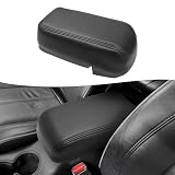 KBH Center Console Armrest Cover Replacement for Hummer H3 2005 2006 2007 2008 2009 2010, Arm Rest Lid Upholstery, Custom-fit, PU Leather, Anti-Scratch, Black (Leather Part Only)