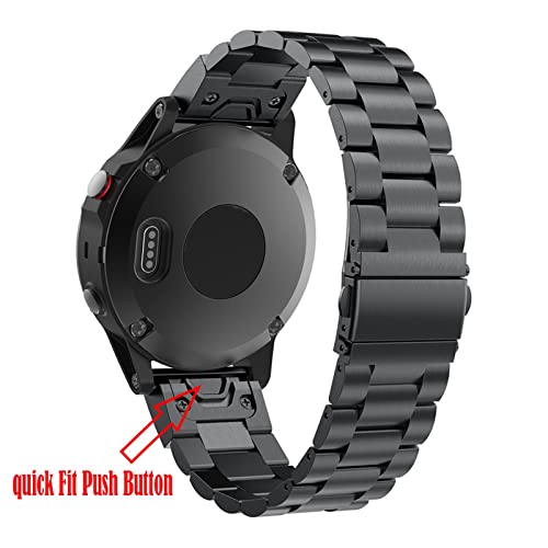 Bracelet Garmin Fenix 5X Plus à libération rapide en acier robuste - 4