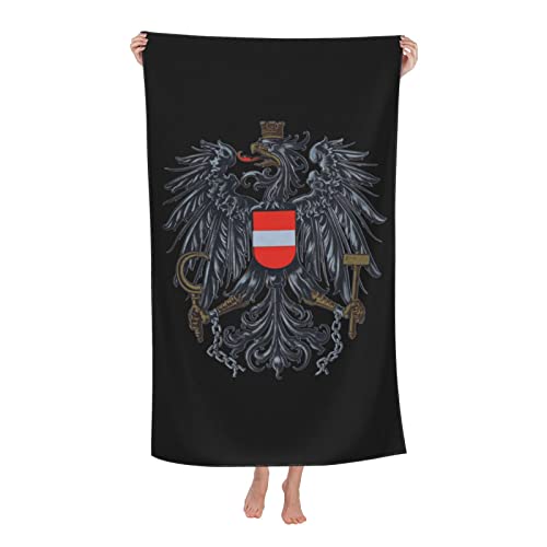 Badetuch Wappen Von Österreich Beach Towel Saugfähig Strandlaken Schnell Trocknend Schwimmhandtücher Für Reise Strand Picknicks,80X130Cm