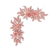 Geborduurde Patch DIY Accessoire, 2 Stuks Gouden 3D Bloem Borduurwerk Applique Patches Kant Kralen Trouwjurk Patches DIY Naaien Kleding Accessoires