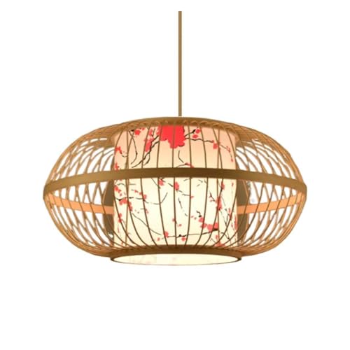 Luminaire suspension style rustique rétro avec abat-jour pour salon et séjour