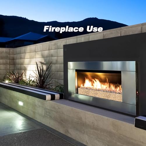 Skyflame 10Lb Silica Sand for Fire Pit/Fireplace, 14-20 Mesh, Heat Proof Base Layer Decoration Under Gas Logs, Vermiculite, Lava Rock or Fire Glass for Indoor/Outdoor Decor, Gardening, Vase Filler