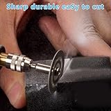 20 Pcs Diamond Cutting Wheel Cut Off Discs for Dremel Diamond Cutting Discs(22 mm) for Dremel Rotary Tool Accessories, Metal Stone Glass Cuttings Discs Disks, with 4 Pcs 3mm Mandrels, 1 Screwdriver - Image 5