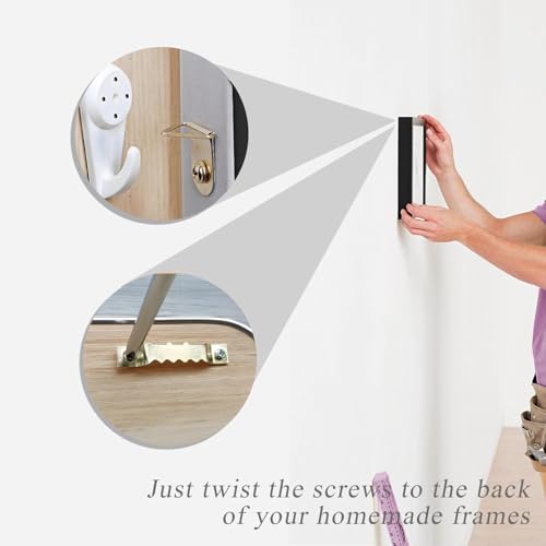 Image of 353PCS Golden Picture Hanging Kit,Picture Hangers Heavy Duty Picture Hanging Hooks with Screws,Picture Frame Hooks Heavy Duty Picture Framing Supplies Kit for Picture Hanging(7 Types)