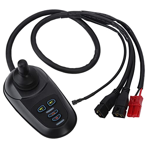 Electric Wheelchair Joystick Controller, Universal Wheelchair Controller with Electromagnetic Brake Connector Wireless Flexible and Stable Speed Change Remote Mobility Wheelchairs Controller