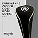 Black Golf Zipper Head Cover #5 Fairway Wood Metal Headcover Neoprene Traditional Plain Protective Cover Fits All Fairway Golf Clubs for Golfing Buddies
