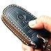 APEKUU Leather Car Key Fob Cover, Soft Protection Shell for Ford Bronco Mustang Fusion Raptor F250 F350 F450 F550 Edge Explorer Expedition 5 Buttons, A-Blue