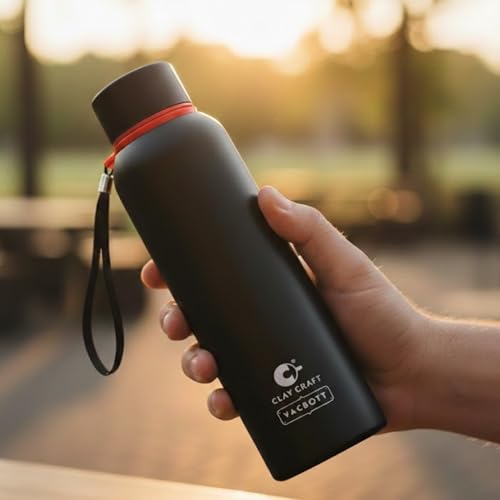Image of CLAY CRAFT VACBOTT Everest Hike Double Wall|18 Hours Hot and 24 Hours|Cold Water Bottle Vacuum Insulated Flask Bottle 700ml|Leak Proof|BPA-Free| BIS Certified| Made in India|1 Year Limited Warranty