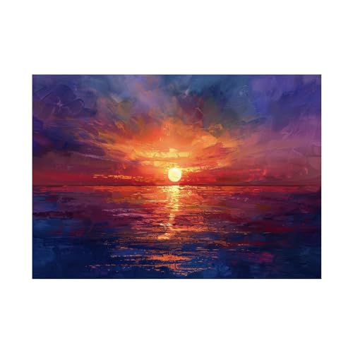 Impression sur toile intissée haut de gamme coucher de soleil GFDJKHT