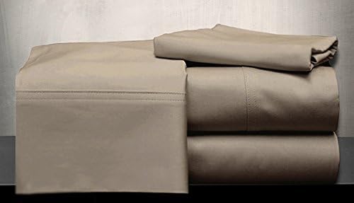LaxLinen 1000TC Super Soft Quality 100% Egyptian Cotton 6PC Bed Sheet Set 10" Inch Extra Deep Pocket Twin Extra Long Bed Size, Taupe Solid