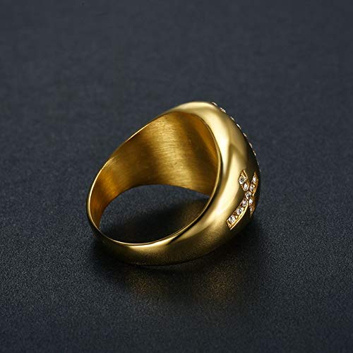Jajafook Men's Gold Plating Cubic Zirconia Our Lady Of Guadalupe Virgin Mary Ring Religious Ring Size 7-13 #TOP3