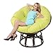 TDHLW Papasan Cojines Redondos para Silla, Cojín Sillones Jardín Papasan Cojín Redondo Silla Terraza Cojines al Aire Libre Silla del Columpio Hamaca Cojines (Sin Silla),Verde,130 * 130cm
