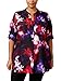 Calvin Klein Women's Plus Size Crew Neck Roll Sleeve Blouse