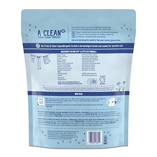 Seventh Generation Laundry Detergent Packs Laundry Soap Free & Clear Washing Detergent 45 Count, Pack Of 2 #TOP1
