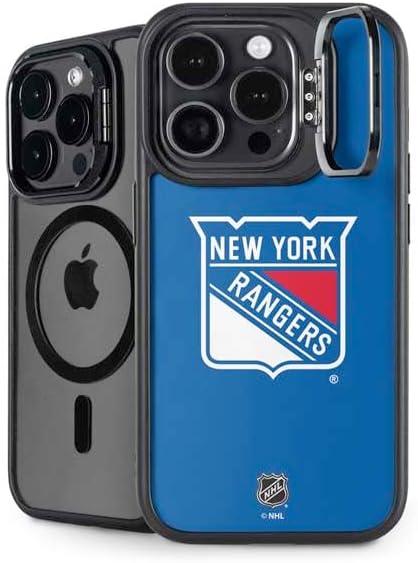 Skinit Kickstand Phone Case Compatible with iPhone 15 Pro Max - Officially Licensed NHL New York Rangers Distressed Design