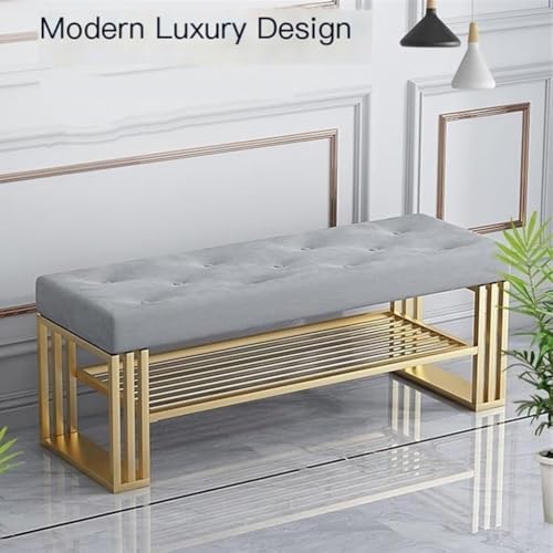 Banc de rangement à chaussures gris de 60 cm pour espaces étroits - 3