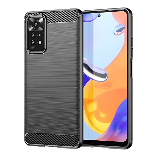 Coque pour Xiaomi Redmi Note 11 Pro/Note 11 Pro 5G Cover [Texture Fibre de Carbone ] Anti-Choc Silicone Housse Etui pour Redmi Note 11 Pro/11 Pro 5G Bumper Housse Etui de Protection Souple Case Cover