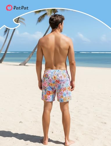 Image of PATPAT Family Matching Swimsuits Swimwear: Mommy and Me Striped Spliced One-Piece Matching Swimsuits Set