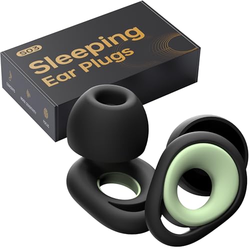 Qwh Ear Plugs For Sleeping, Reusable Silicone Noise Canceling Ear Plugs For Focus, Travel, Sleep, Work, 25Db-28Db Noise Reduction, 8 Ear Tips In Three Sizes (S, M*2, L), Black Green Color
