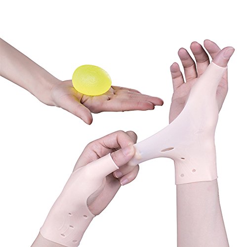 Gel Wrist & Thumb Support Braces for Left Right Wrists Helps Relieve Keyboard Typing Hand Pain Arthritis Carpal Tunnel Rheumatism De quervain's Tenosynovitis Soft Breathable Waterproof Splint 2 Pack