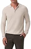PAIGE Men's Selwyn Long Sleeve Sweater Polo, Canvas