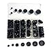 170PCS Rubber Grommet, 7 Different Sizes, Double Sided Round Rubber Hole Plug, Firewall Hole Plug Assortment Set, Electrical Wire Gasket for Wires Cables Plugs Auto Body and Sheet Metal Repair