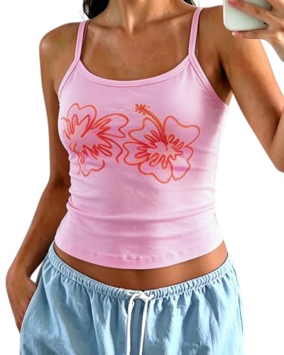 Amazon.com: Women Y2k Floral Cami Tops Cute Print Slim Fit Tank Amazon.com: Women Y2k Floral Cami Tops Cute Print Slim Fit Tank