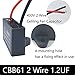 CBB61 Ceiling Fan Capacitor 2 Wire 1.2uf Compatible with 400/350/300/250VAC Fan Capacitor 50/60Hz CBB61-1.2（2 Pack)