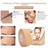 Taśma do Liftingu Mięśniowo-powięziowego Twarzy, Taśma do Liftingu Twarzy Taśma do Podnoszenia Twarzy, Taśma do Liftingu Twarzy, Usuwanie Zmarszczek Promuj Krążenie Napinanie