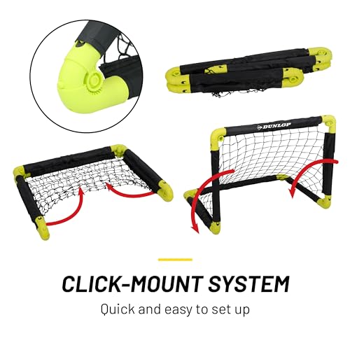 Dunlop Foldable Mini Football Goals, Set of 2, 50 x 44 x 44 cm, Black/Yellow - Image 6