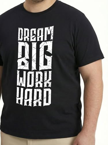 Image of Toodlegram Cotton Printed T-Shirt for Plus Size Men Round Neck Casual