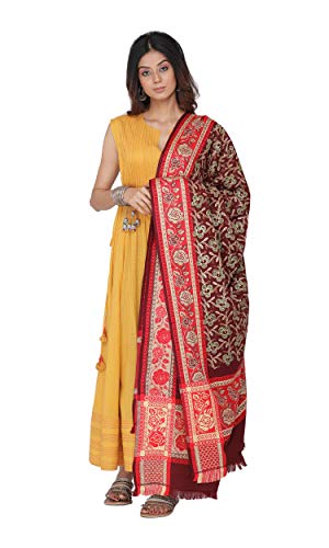 Image of KRITI Paisley Design Woollen Beige Color Shawl For Women