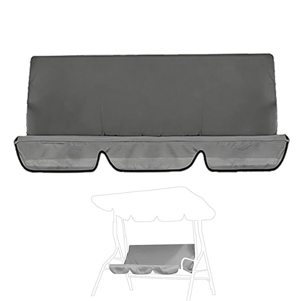 MACAGGTNTU Patio Swing Cushion Cover Outdoor Bench Swing Seat Replacement Covers 210D Oxford Cloth Waterproof Fabric Garden Swings Chair 51x18x3in 59x20x4in(Grey,130x45x8cm/51x18x3in)