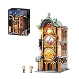 PANTASY Prager Astronomische Uhr Klemmbaustein Set, Gotischer Uhrturm Architekturmodell mit Beweglichen Astronomischen Zifferblättern, Historisches Wahrzeichen Sammlermodell für Erwachsene