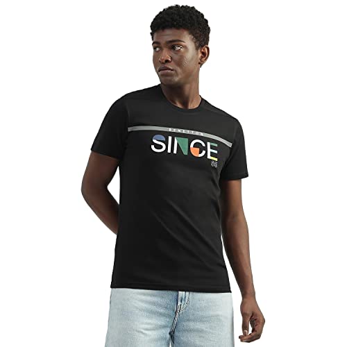 Image of UNITED COLORS OF BENETTON Men's Cotton Printed Regular Fit T-Shirt
