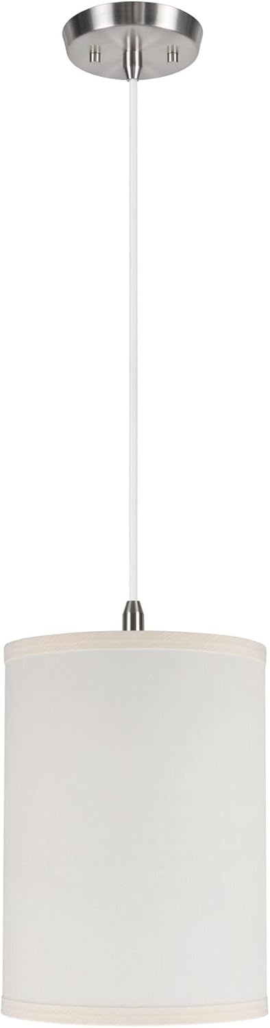 Aspen Creative 31278 Transitional Hardback Drum (Cylinder) Shape Spider Construction Lamp Shade in Eggshell, 8" wide (8" x 8" x 11")