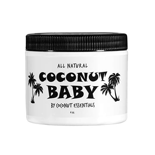 Coconut Baby Oil Organic Moisturizer - Cradle Cap Treatment, Hair Growth, Skin Protection, Eczema, Psoriasis - Massage, Sensitive Skin, Diaper Rash, Stretch Marks - with Sunflower & Grape Seed Oils - 4 fl oz