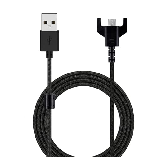Xevtrak Câble de Charge USB Compatible avec Logitech Souris Gaming, Chargeur Micro USB 180cm pour G Pro X Superlight, G403, G703, G900, G903, Câble Remplacement en ABS et PVC pour Clavier Gaming G560