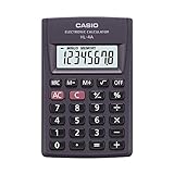 Mini Calculadora de bolsillo Casio HL-4A Calculadora de Bolsillo Antracita Pantalla de 8 dígitos
