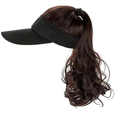 YEKEYI Baseball Cap with Synthetic Hair Extensions Cover