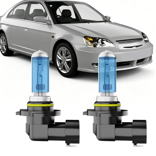 AOXMNDS Halogen Headlight Bulbs Compatible with Honda Civic 2004-2005, 9006 Low Beam Combo, 6000K White,Plug and Play, Pack of 2