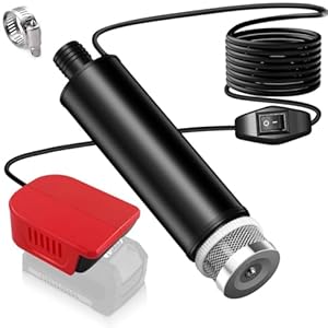 Tauchpumpe für Einhell 18V Akku, Mini-Wasserpumpe, Absaugpumpe, oolpumpen für Keller, ool, artenbewässerung, Autowäsche(KEIN Akku)