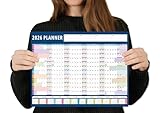 2026 Wall Planner A1 FullYear Wall Calendar A1 Academic Large Yearly Calendar Runs From January 2026 to December 2026 Perfect for School Office or Home Organization 59.4 x 84.1 CM (A3 Blue 2026) - Image 1