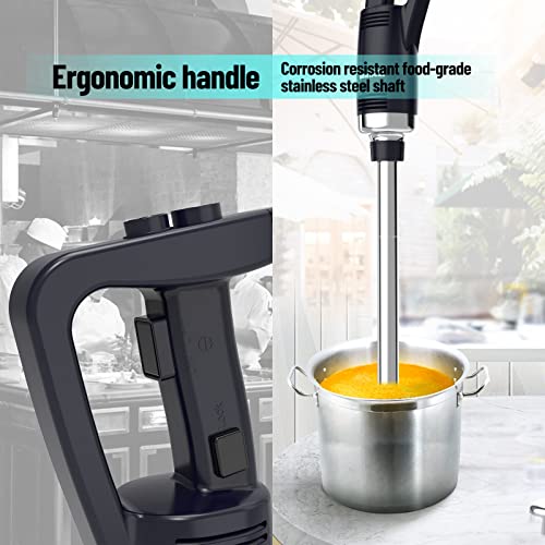 Wantjoin Immersion Blender Commercial Hand Blender Electric 0.7Hp/1Hp Heavy Duty Variable Speed With Removable Shaft Hand Held Blender Stick Blender Immersion (450Mm (18 Inch)) #TOP3