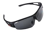 Poshei P05 Polarized Sports Sunglasses with Unbreakable Frame for Biking Fishing Running Driving Golf Baseball (Black&Black)