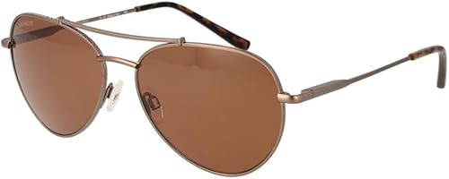 Serengetti Unisex Adult PETE-Brushed Bronze Mineral Polarized Driving Sunglasses - Round Frame, One Size