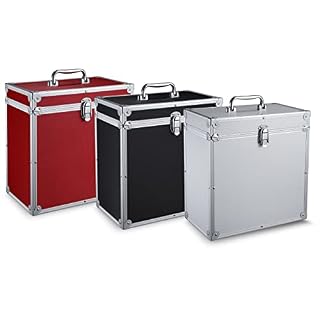 Vinyl Buddy Boîte de Rangement pour disques Vinyle 12" en Aluminium, Peut contenir jusqu'à 40 disques vinyles (dans des Pochettes en PVC). Comprend 40 Pochettes extérieures de 12 Pouces (Noir) – Image 6