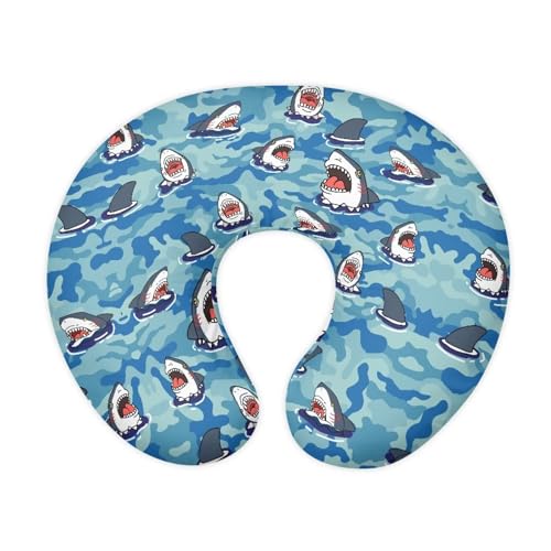 XXQGOMG Nursing Pillow Cover Blue Shark Breast Feeding Pillows for Babies Boys & Girls Soft Breathable Nursing Pillow Case U Shaped Nursing Pillow Slipcovers for Breastfeeding Mom