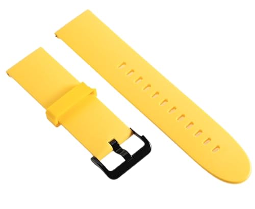 PANDA BOBO Silicone Watch Band, 20mm 22mm, Quick Release Watch Strap for Men Women (Yellow, 20mm)