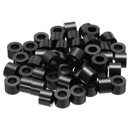 PATIKIL 120個M4 A B SスペーサーM6 x 11mm OD x 8mm lプラスチックラウンドスペーサーワッシャー黒スタンドオフナットノンスレッドスクリューボルト電気アウトレット